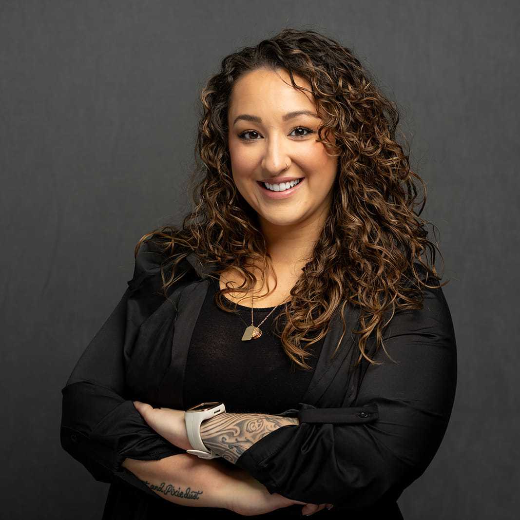 Portrait of Crystal, a professional stylist at Frank Gironda  Salons, showcasing their expertise and style.