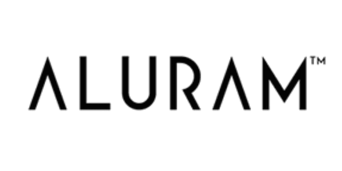Aluram logo with bold, uppercase black letters on a white background.